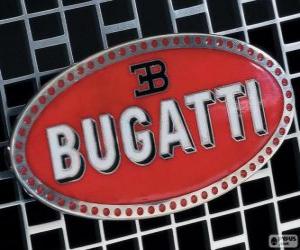 пазл Логотип Bugatti, французский бренд итальянского происхождения